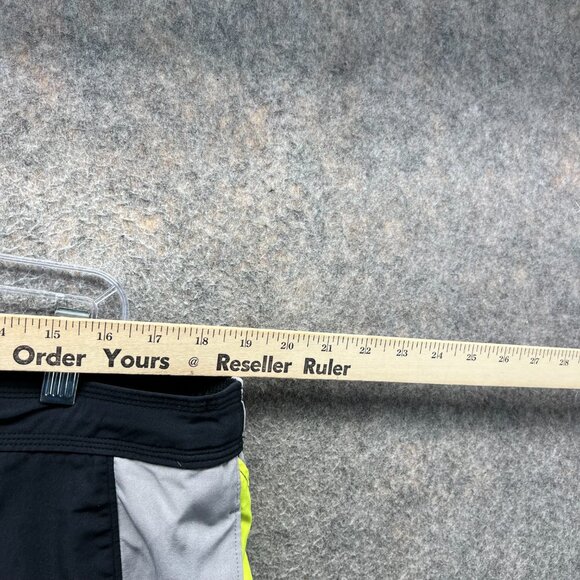 Reebok Shorts Mens XL Black Gray Neon Swim Trunks Quick Dry Drawstring CrossFit - Picture 3 of 11